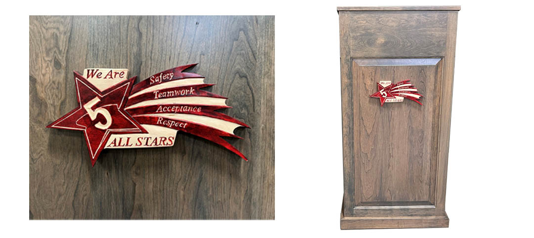 amish woodworking wood podium image