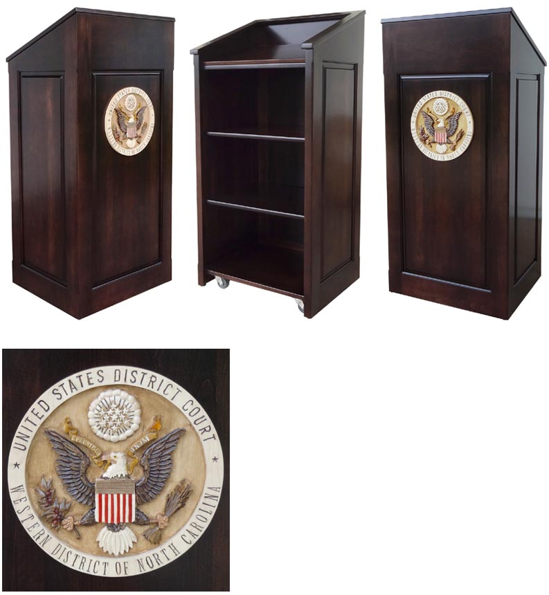 amish woodworking wood podium image