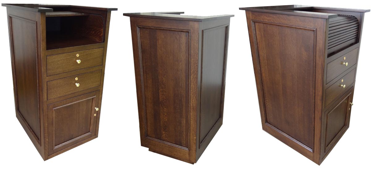 amish woodworking wood podium image