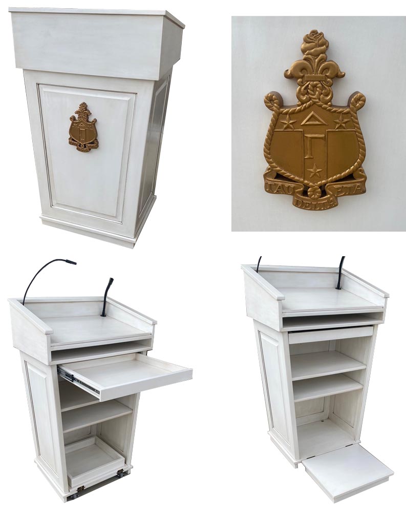 amish woodworking wood podium image