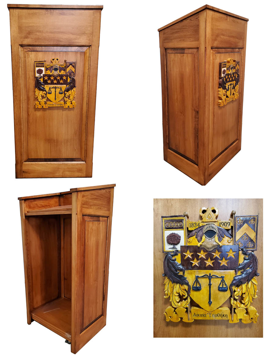 amish woodworking wood podium image