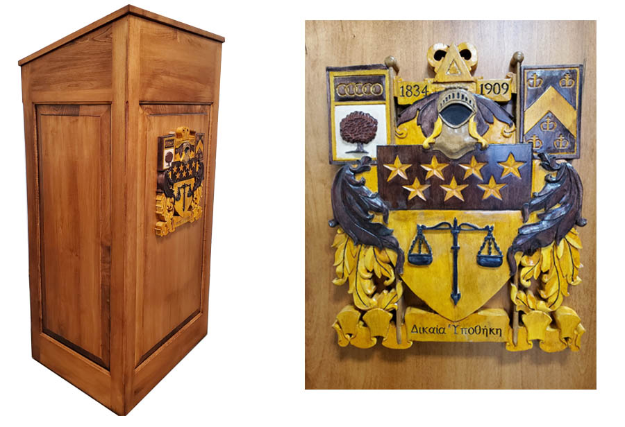 amish woodworking wood podium image