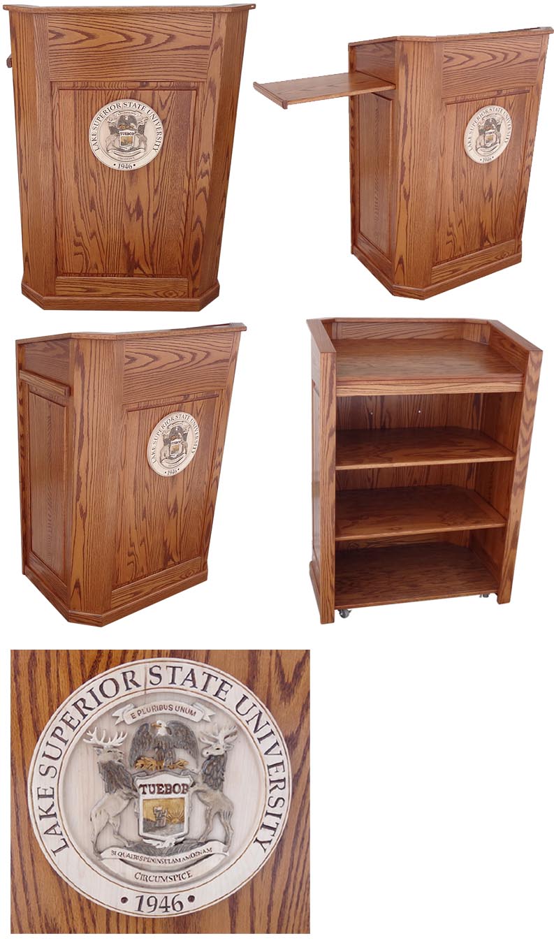 amish woodworking wood podium image