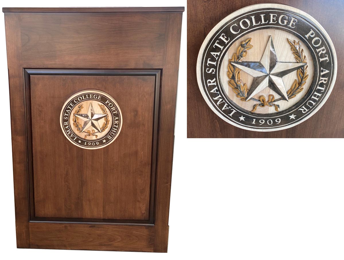amish woodworking wood podium image