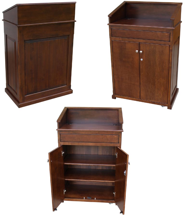 amish woodworking wood podium image