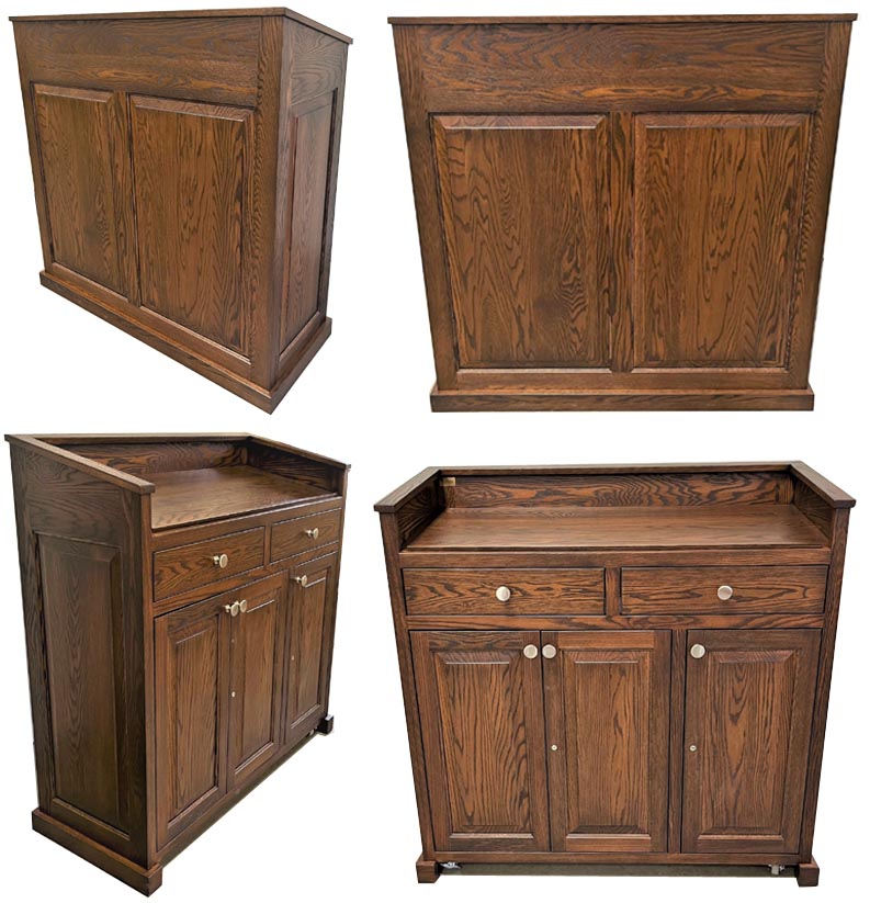 amish woodworking wood podium image