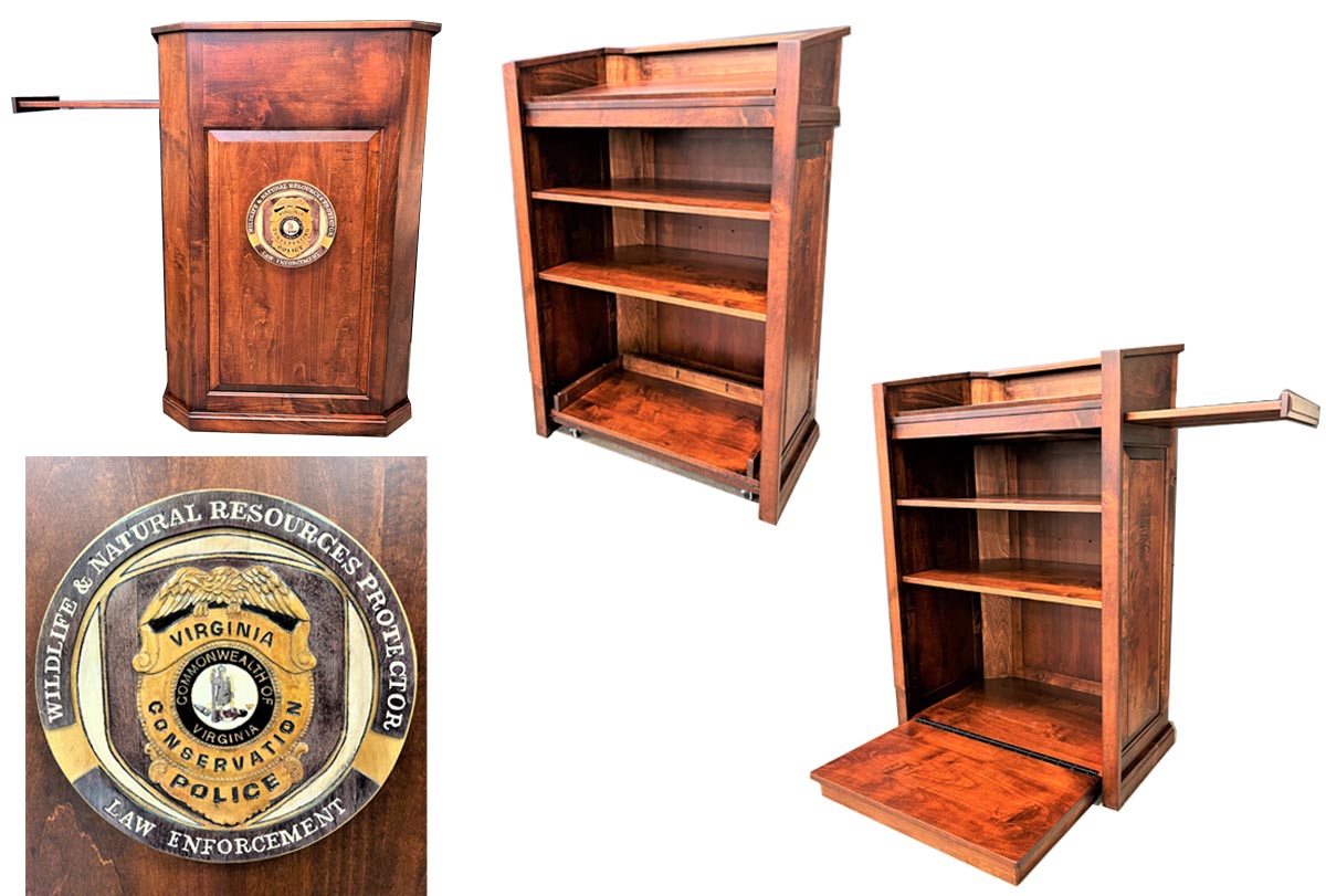 amish woodworking podium 5 image