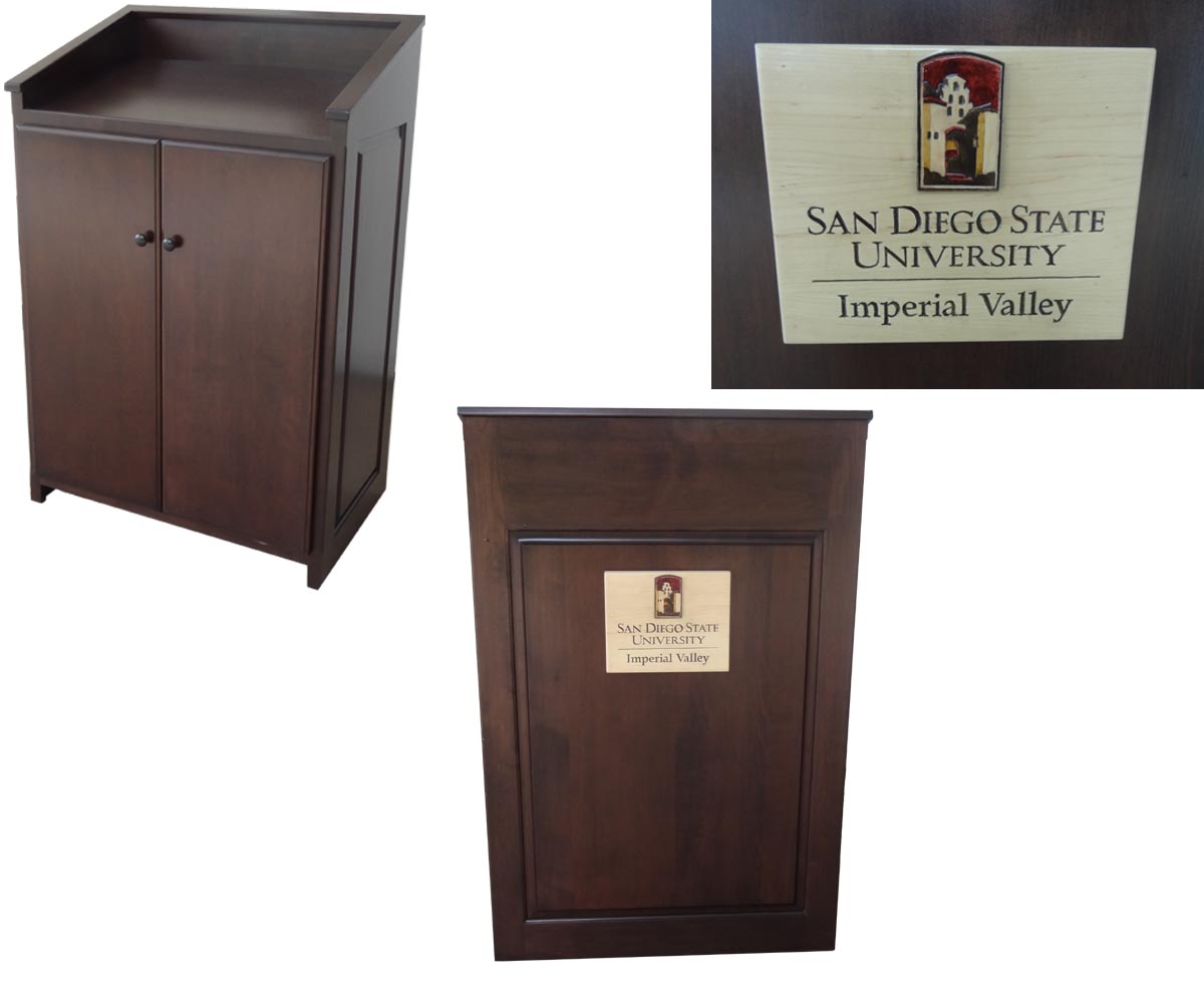 amish woodworking wood podium image