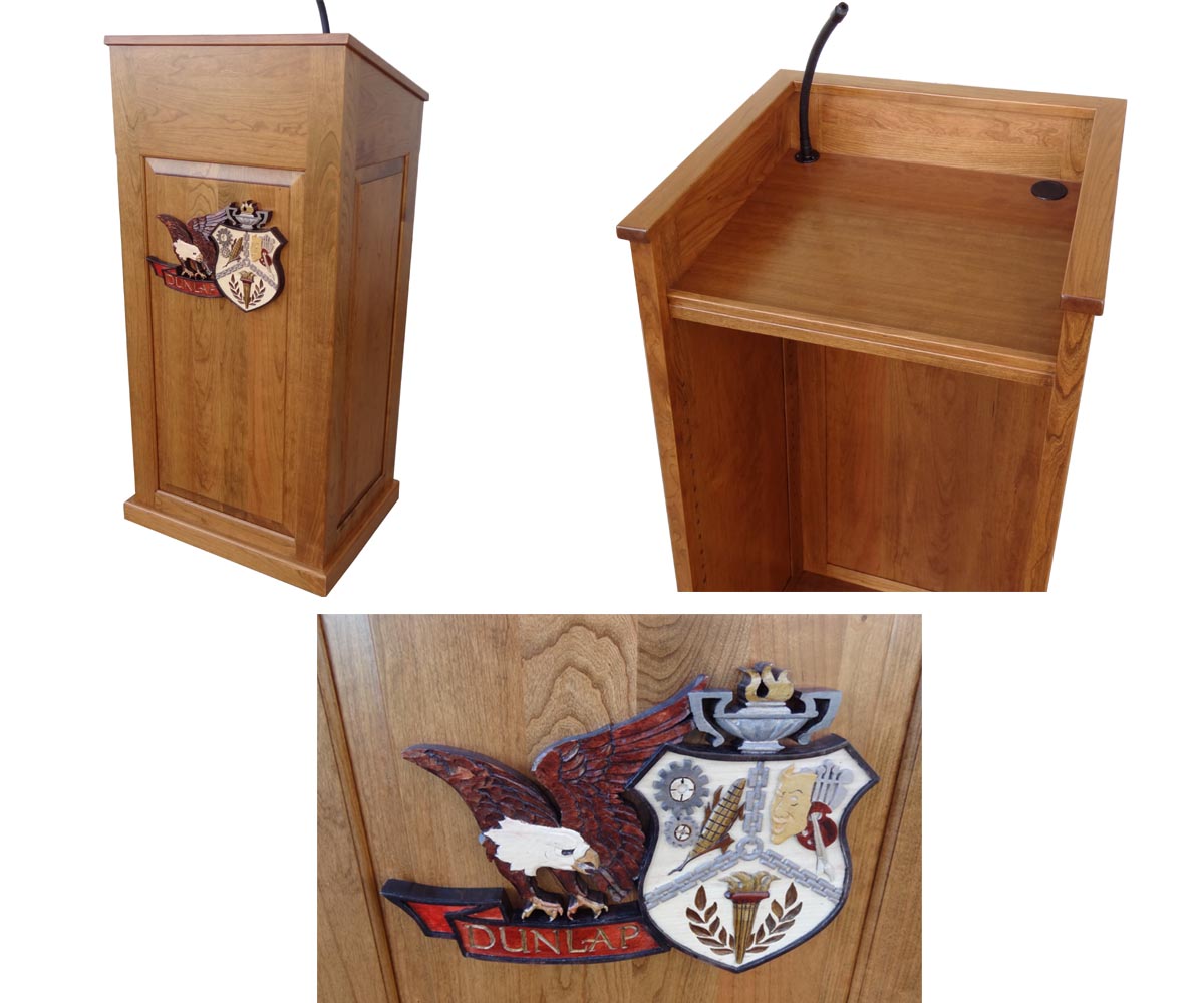 amish woodworking wood podium image