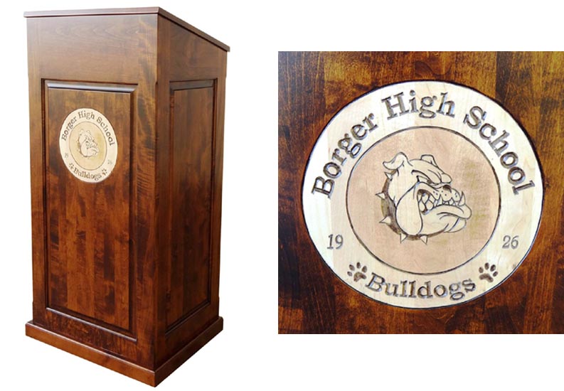 amish woodworking wood podium image