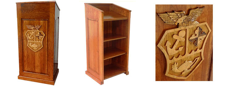 amish woodworking wood podium image