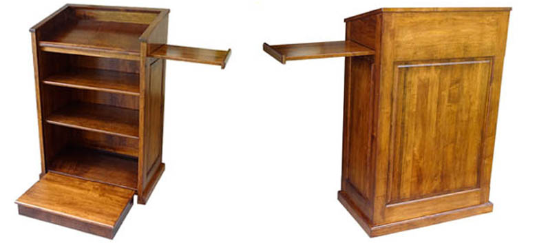 amish woodworking wood podium image