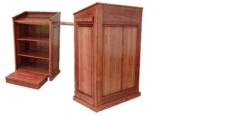 amish woodworking wood podium image
