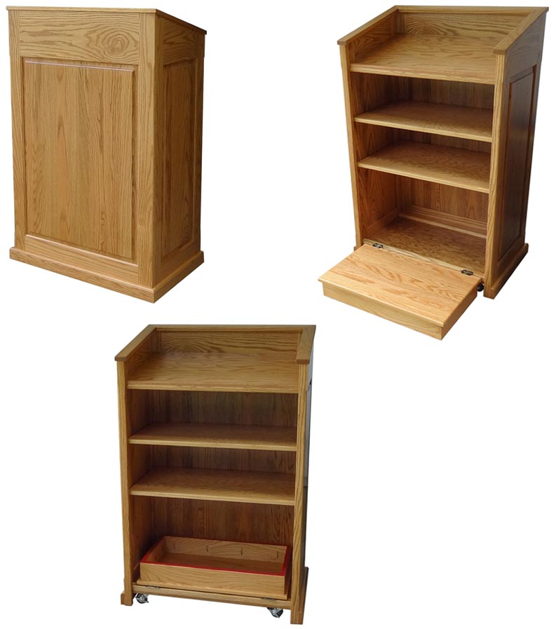 amish woodworking wood podium image