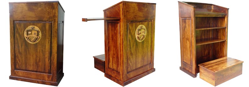 amish woodworking wood podium image