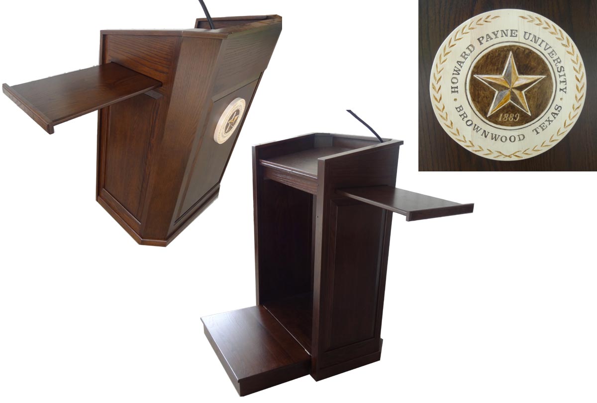 amish woodworking wood podium image