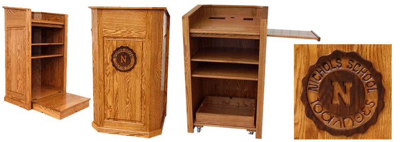 amish woodworking wood podium image