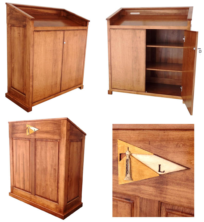 amish woodworking wood podium image
