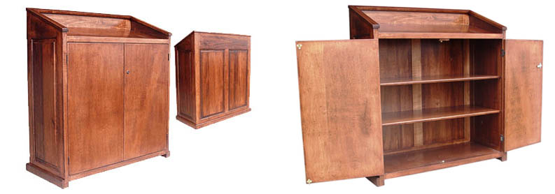 amish woodworking wood podium image