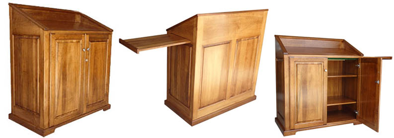 amish woodworking wood podium image