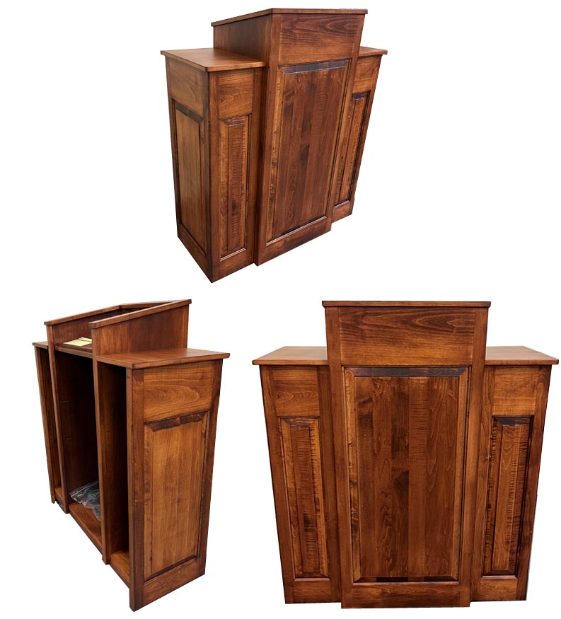 amish woodworking wood podium image