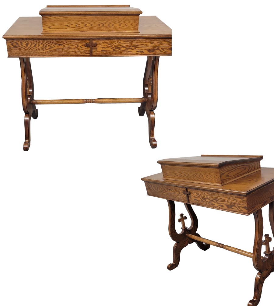 amish woodworking wood podium image