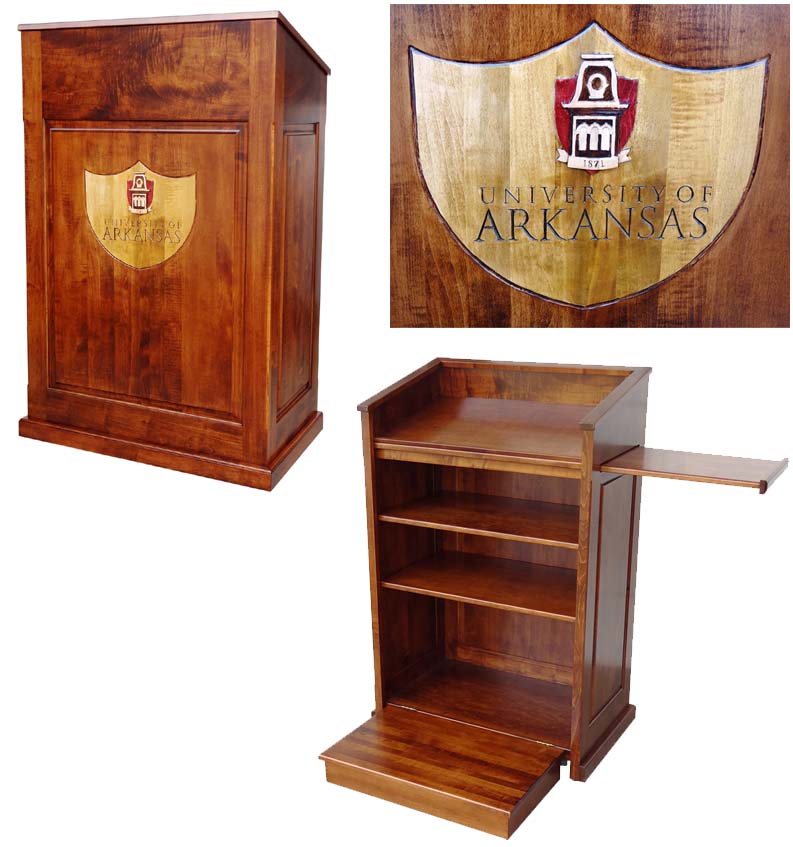 amish woodworking wood podium image