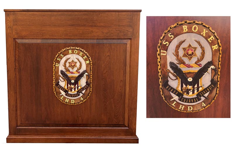 amish woodworking wood podium image